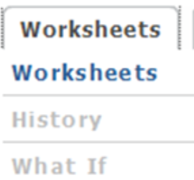 Worksheets tab